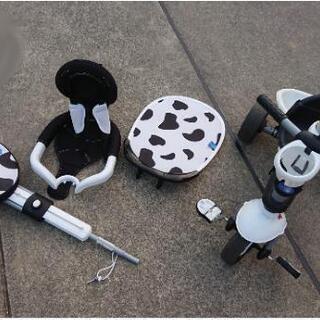 スマートトライク 持ち手付き三輪車 牛柄の画像