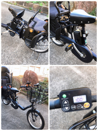 2018年 ギュットミニDX 16Ah 総額約20万！ レインカバー等 付属品11点 Panasonic 子供乗せ電動自転車 3人乗り