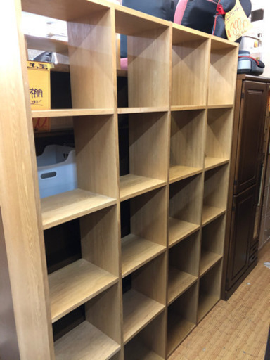 160センチ幅　無印良品　オーク材スタッキングシェルフ