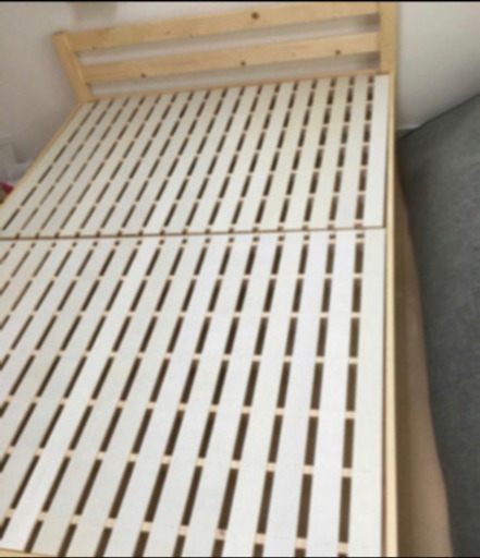 完売しました　　　　☆宇都宮市より(配送OK)☆新品未開封☆残り3セット限り！ダブルサイズ 木製ベッドフレーム RX-0165–D 2019年製 ⑨