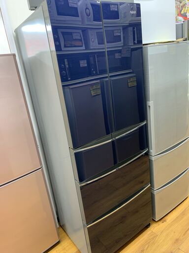 12/9 アクア AQUA 6ドア冷凍冷蔵庫 400L AQR-FG40B 2014年製 サファイヤブルー