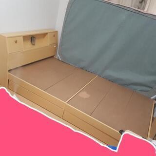ベッドフレーム セミダブル 組立式【完了】の画像