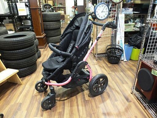 【苫小牧バナナ】状態良好 KATOJI/カトージ ベビーカー ベビーバギー ハグミー hugme ピンク 付属品充実♪