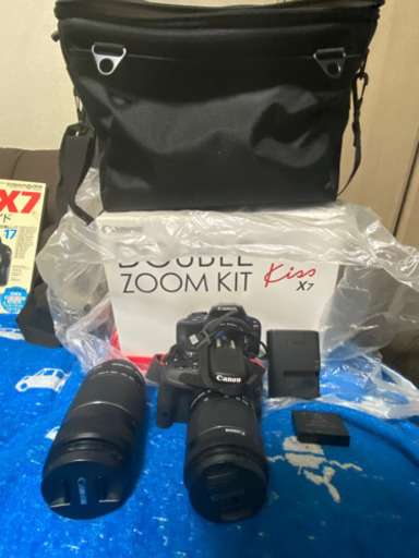 美品eos kiss x7ダブルズームキット＋アクセサリー