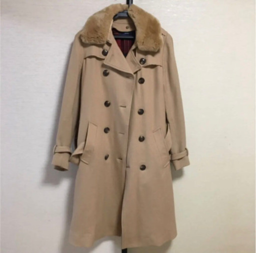 【SHIPS】ライナー付wool 100%トレンチコート＊M キャメル