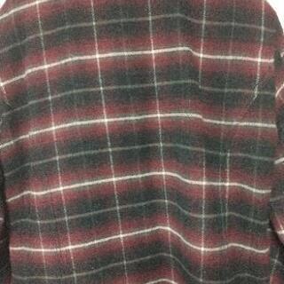 チェック　赤　メンズ　コート　ジャケット　LLの画像