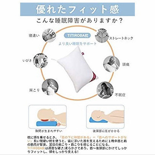 新品 枕 安眠 まくら 快眠枕 高反発枕 良い通気性 丸洗い可能 ホテル 仕様 肩こり 横向き対応 43×63cm 家族 プレゼント ホワイト PL-02 サイズ: ホテルモード 普通の画像