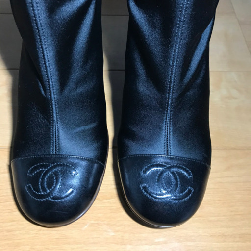 シャネル　CHANEL コココクーン　ココマーク　ロングブーツ　ブラック　23.5cm