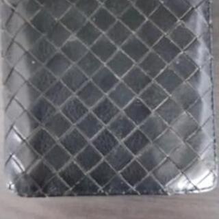 本皮メッシュ二つ折り札入れ