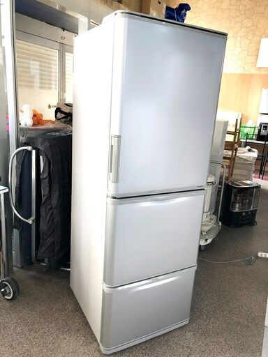 札幌近郊　送料無料　SHARP/シャープ 冷蔵庫 SJ-W352E-S 350L 2019年製 どっちもドア 3ドア