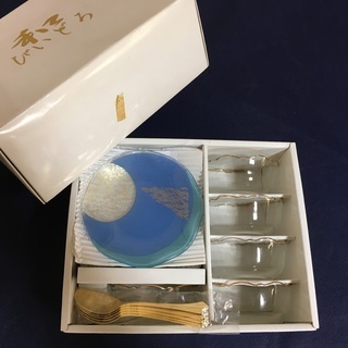 【新品】F-120 和びいどろ プチデザートセット 5人用の画像