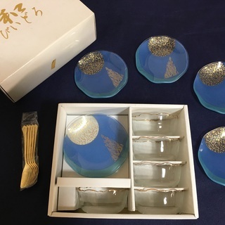 【新品】F-120 和びいどろ プチデザートセット 5人用