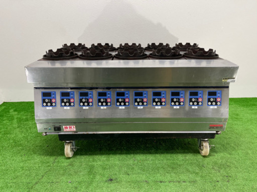 山岡金属/YAMAOKA  業務用　釜飯コンロ　10口タイプ　全自動マイコン式　釜飯ガッツ楽々　KGR-101A