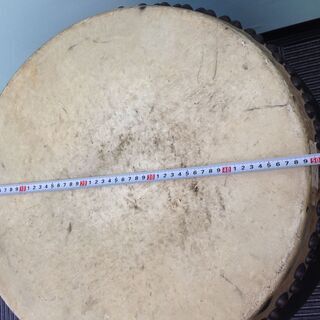和太鼓 長胴太鼓 打面直径 約50cm 台座付き 太鼓バチ無しの画像