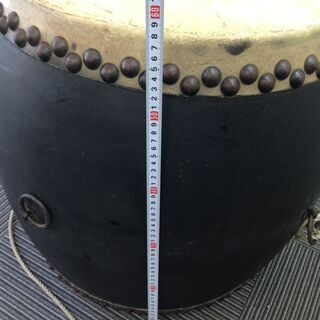 和太鼓 長胴太鼓 打面直径 約50cm 台座付き 太鼓バチ無しの画像