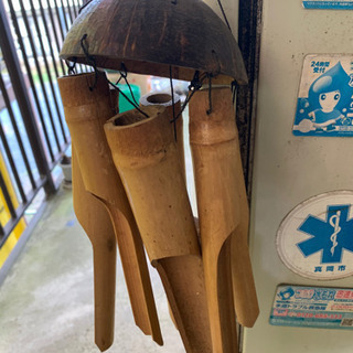 竹で出来た風鈴の画像