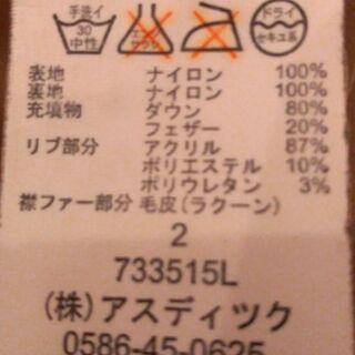 クリフメイヤーダウンジャケットの画像