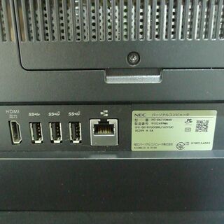 送料無料 店頭至宝 新品SSD512GB＆HDD3TB Win10 23.8型 中古 NEC PC-DA770MAB 一体型パソコン 第8世代Core i7 8GB 無線 BDRE カメラ Officeの画像