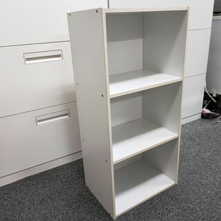 カラーボックス　ホワイト　３段【2個】の画像