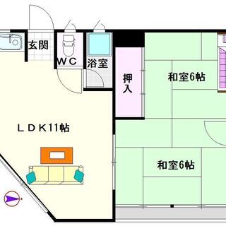 【丸三住宅】Ａタイプ！2ＬＤＫタイプ！同潤会アパートを彷彿とさせ...