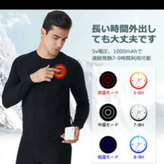 【未使用】電熱服 ニット カーディガン 電熱ベスト 電熱セーター メンズの画像