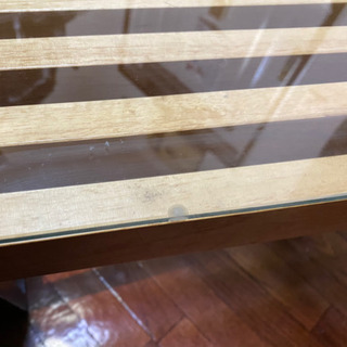 確定済　あげます　ネルソンベンチ　テーブル　ガラス【取りに来て頂ける方】の画像