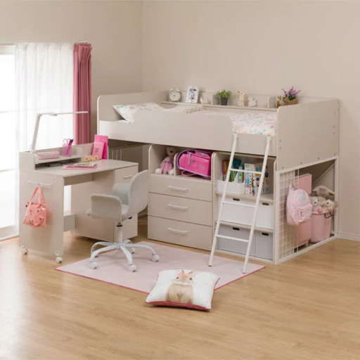 決まりました！　　システムベット２つ　ベットの部分のみ ホワイトとダークブラウン