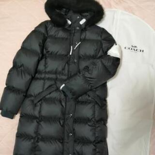 COACH コーチ　ダウンコート　新品タグ付き　ネイビー　黒①