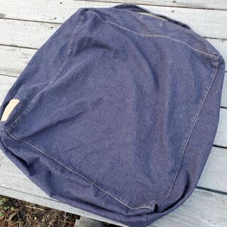 デニム調　布団収納　クッションとしても◎　2枚セットの画像