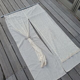 のれん　突っ張り棒つき