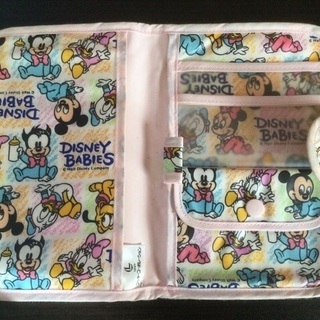 ◆ディズニーベイビーズ母子手帳ケース◆Disneyミッキーミニーポーチusedの画像