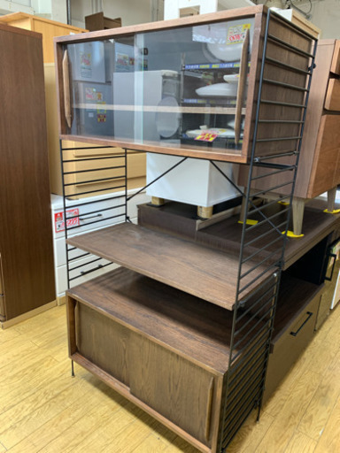 ⭐️4/14 値下げ!⭐️ 定価約10万円 R.U.S アイアンStyle 北欧 ユニットシェルフ ラス オーク 無垢材