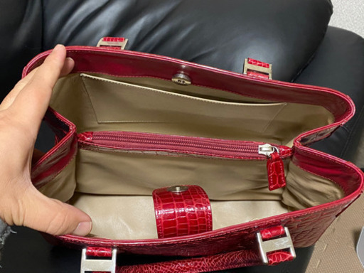 【美品】genuine crocodile skin クロコダイル ハンドバッグ