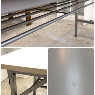 【幅180㎝】机　長机　会議用　キャスター付き　折り畳み式の画像