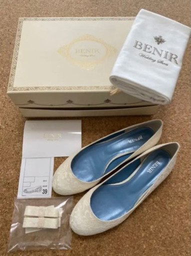 BENIR ベニル　ウエディングシューズ　レース　39