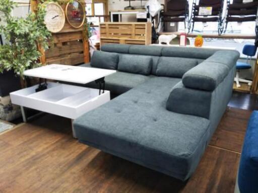 ショ―ルーム展示品❗️高級感❗️ノット ヘッドレストカウチソファ
