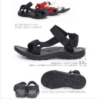 未使用 軽量 スポーツサンダル 赤色の画像