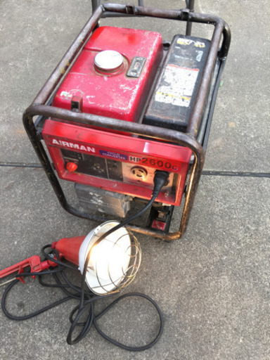 北越工業/本田製AIRMAN　エアマン　サイクロコンバータ　発電機　ガソリン　エンジン　小型 軽量 発電機　100V　50/60Hz　2.6kVA◆HP2600C