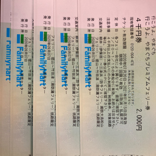 やまぐちプレミアムフェリー券