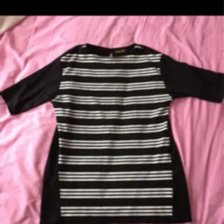 大きいサイズ   4L  チュニック 黒白