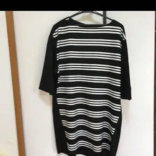 大きいサイズ   4L  チュニック 黒白の画像