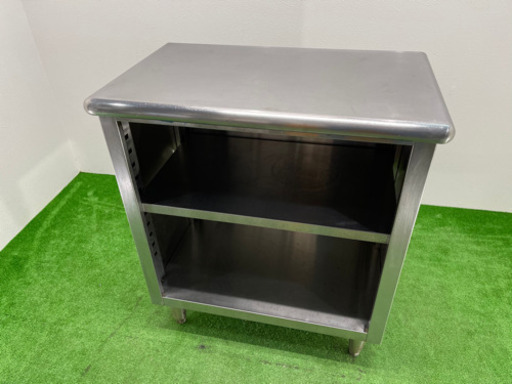業務用　ステンレス　キャビネット　収納棚　作業台　店舗　飲食店　W750xD450xH850mm