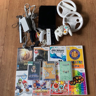 Wii本体とリモコン、ソフト11本セット売り！