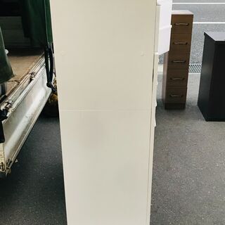 【リサイクルショップどりーむ荒田店】　5921　食器棚　レンジボード　ホワイト　状態良い　の画像