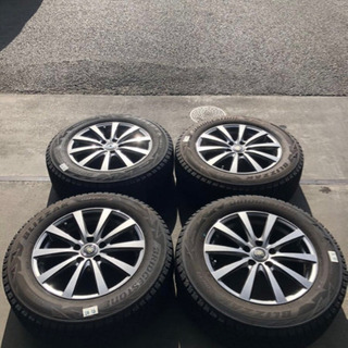 12／13まで！BRIDGESTONE BLIZZAK  DM-V2     ⭐︎バリ山17年製225/65R17 　残り溝　　4本ともに9ミリ程  　マナレイスポーツ 　17インチ　5穴　pcd114.3 オフセット35 