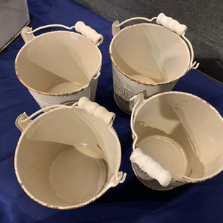 取引先決定★ブリキ缶☆バケツ缶☆5個セットの画像