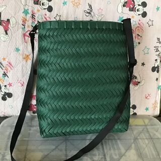 ハンドメイド網代編みショルダーバッグ　紙バンド　