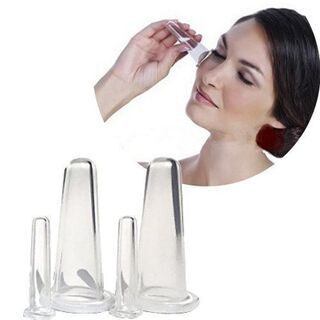 顔首 締めるフェイスリフトカッピング療法4個セット Facial...