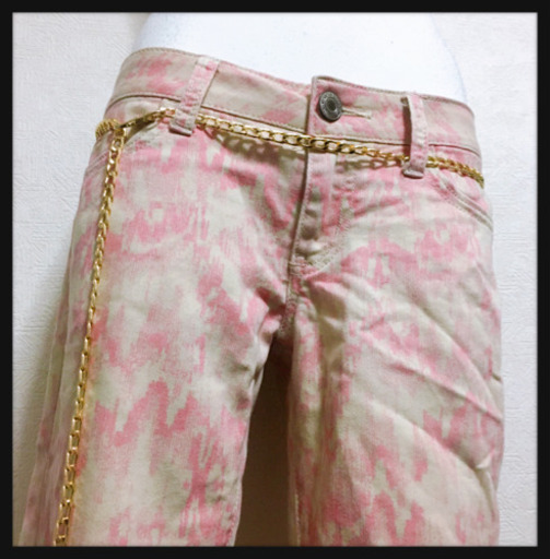 ご購入者様決定[American Eagle]タイトストレート パンツ ピンク 小柄さんOK