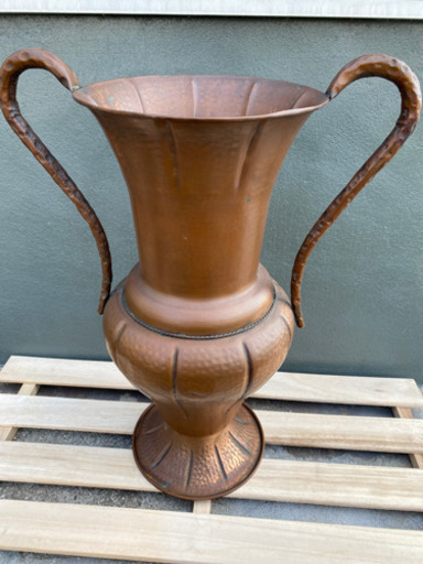 レトロ▶︎ 巨大花瓶　銅